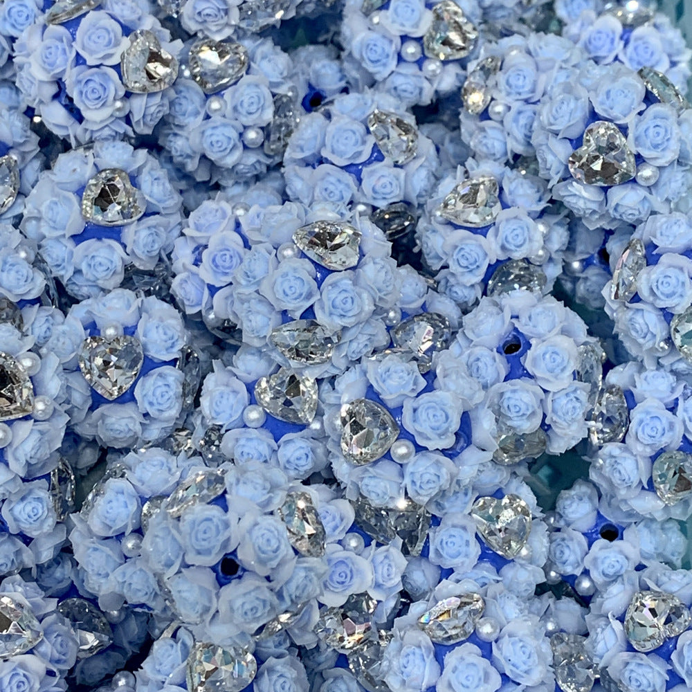 Luminous Four-sided Heart Zircon Rose Ball