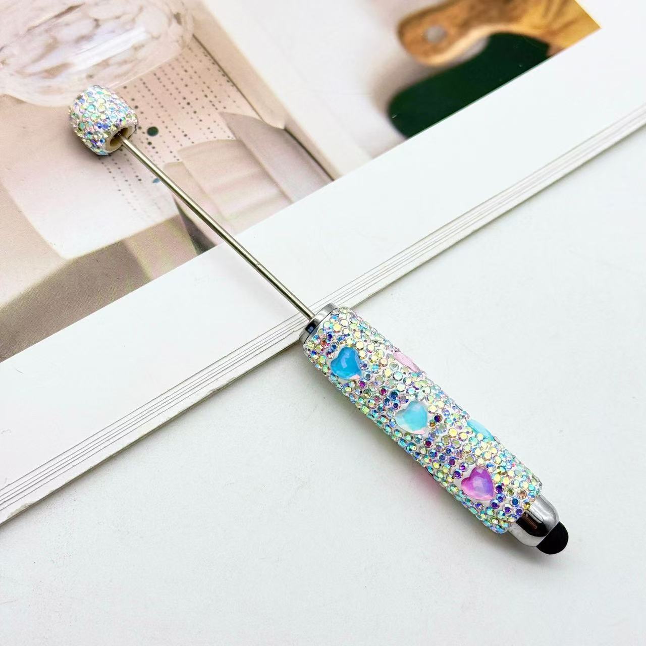 Heart Touch Screen Full Diamond Beaded Pen