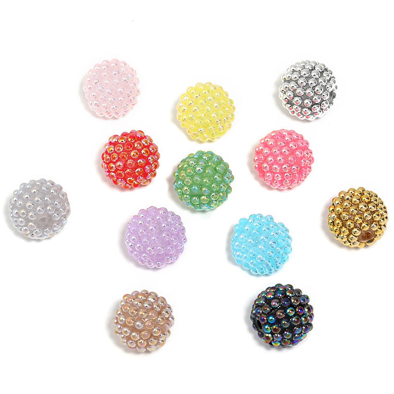 Colorful Resin Drill Through Hole Beads