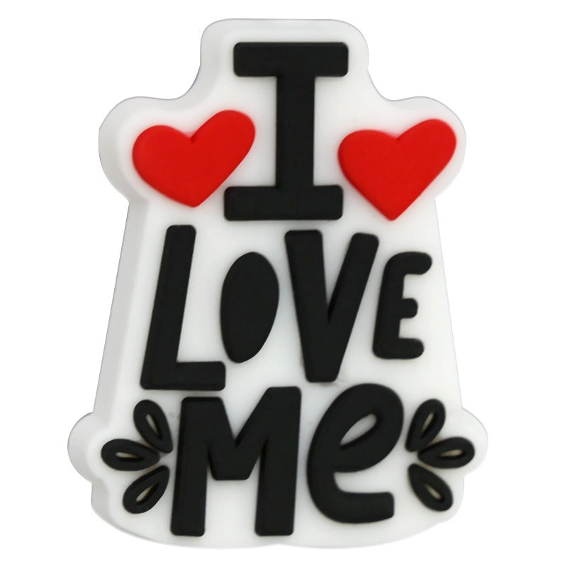 Decorative Beads for Phrases Silicone Focal Beads