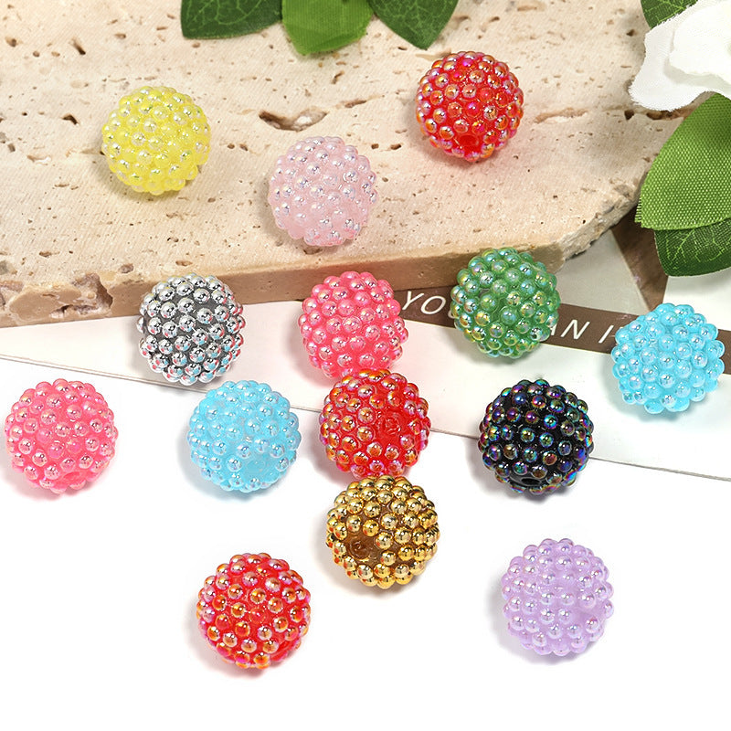 Colorful Resin Drill Through Hole Beads