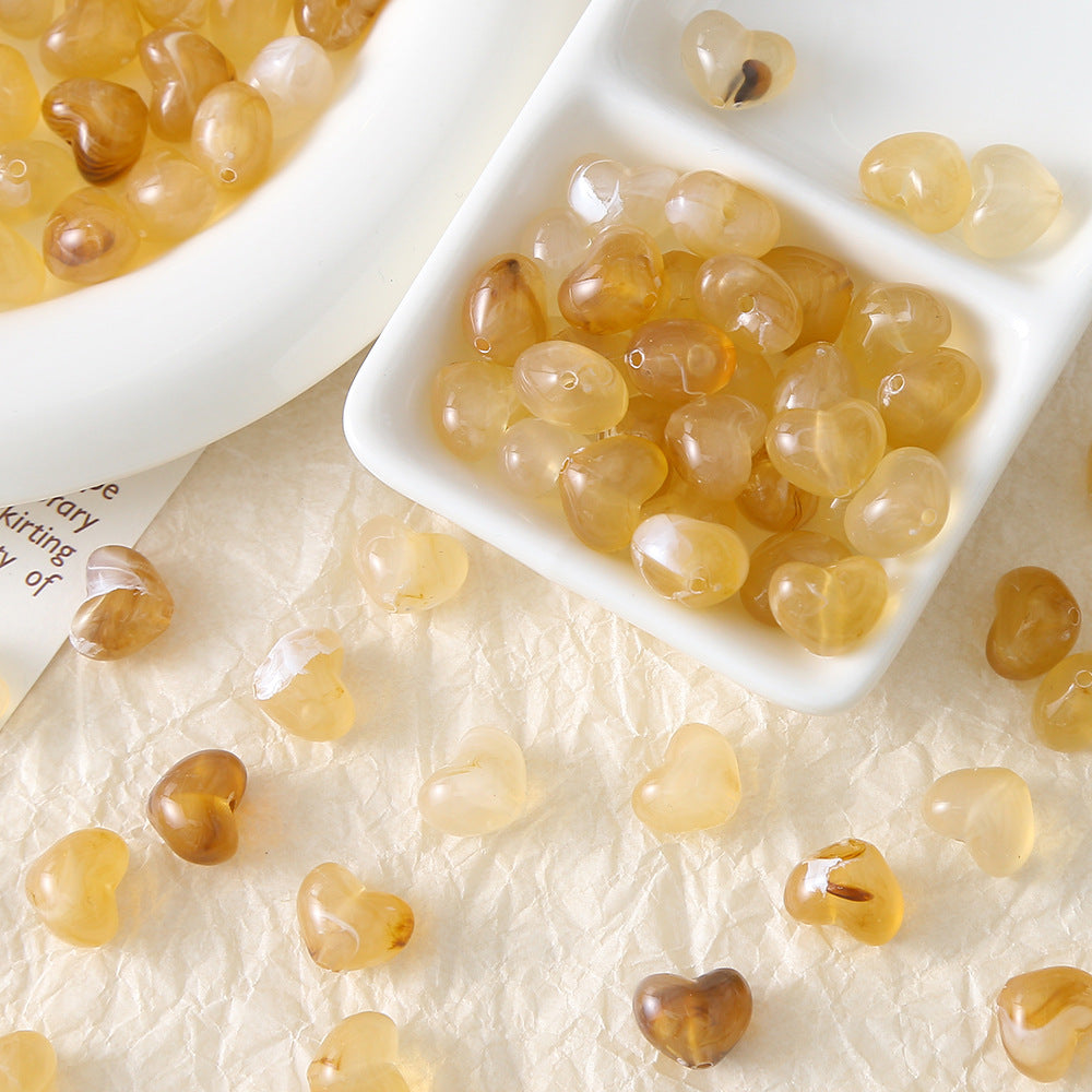 Heart shape beadable beads
