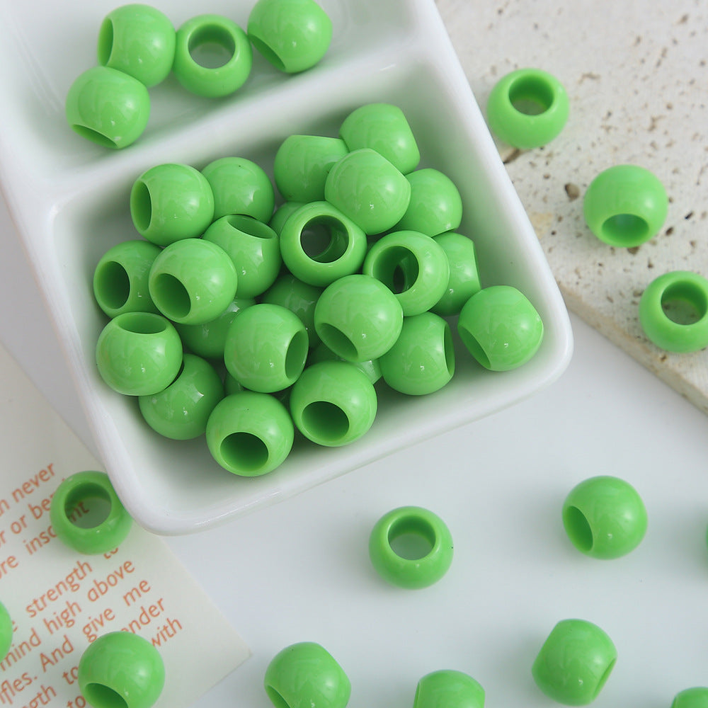 Dopamine Color Series Solid Color Acrylic Large Hole beads