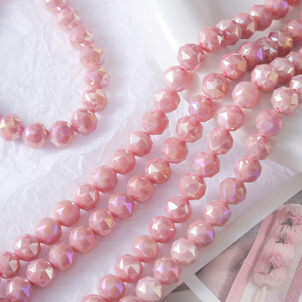 8mm Ice Cream Cut Mixed Color Wheel Beads Faceted Beads