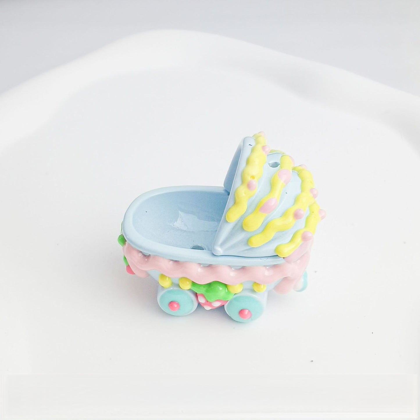 5 pcs Colorful Cute Trendy Hot-Selling Pen-Through Hand-Painted Baby Carriage Beaded Adorable Pen
