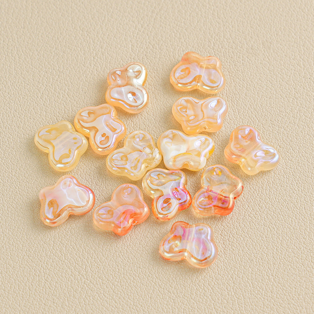 30 pieces of cloud transparent butterfly beads