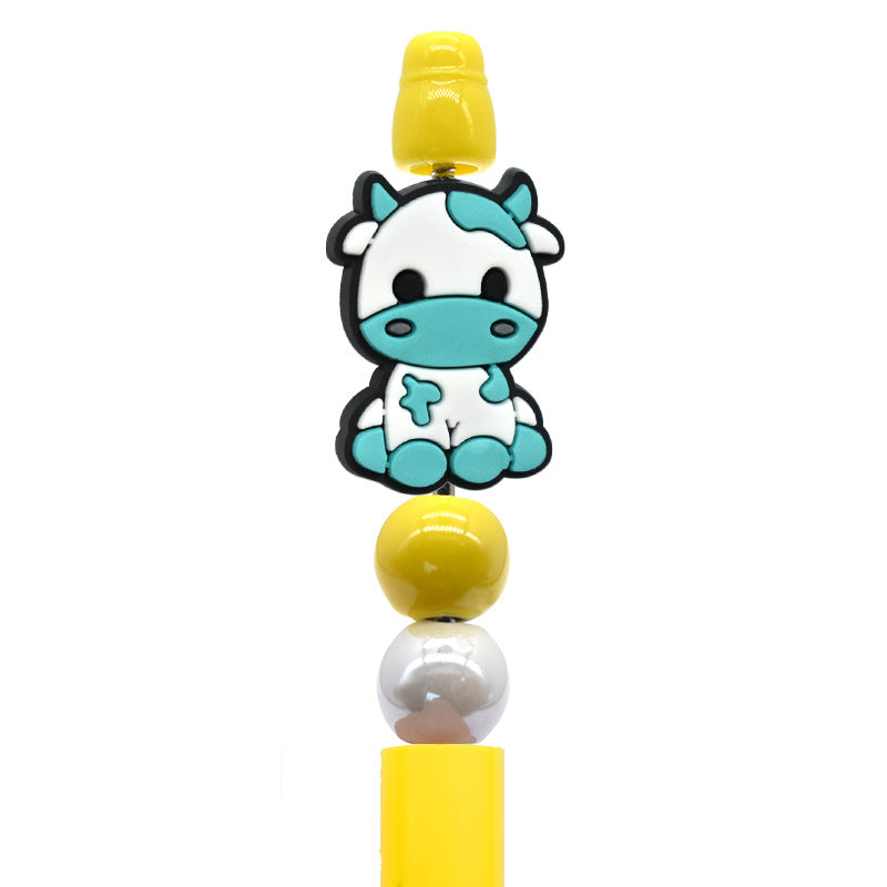 Cartoon Cute Animal Beaded Pen Silicone Focal Beads