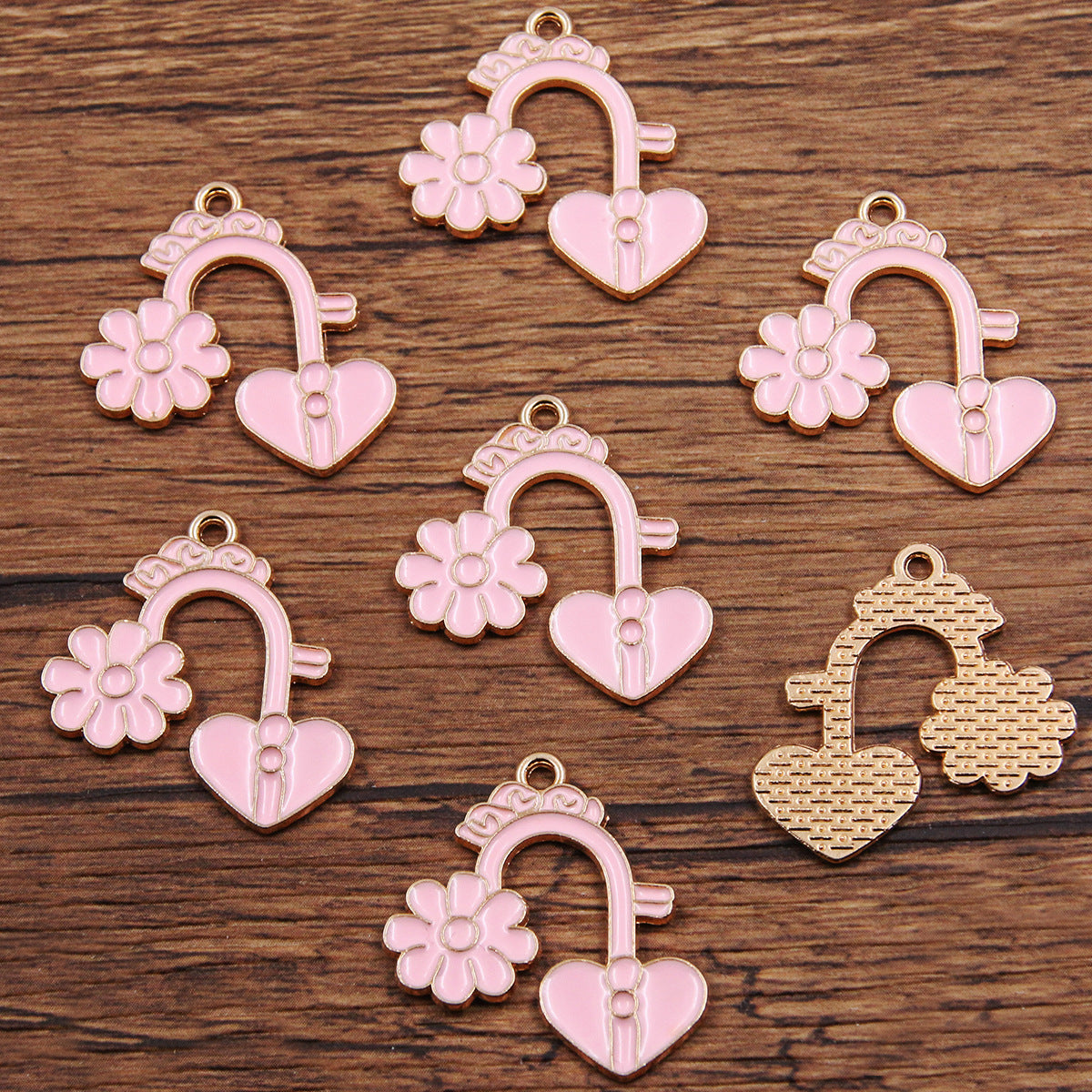 16 Multi-Color Valentine's Day Oil Drop Heart Rose Flower Letter Lip Envelope Charms