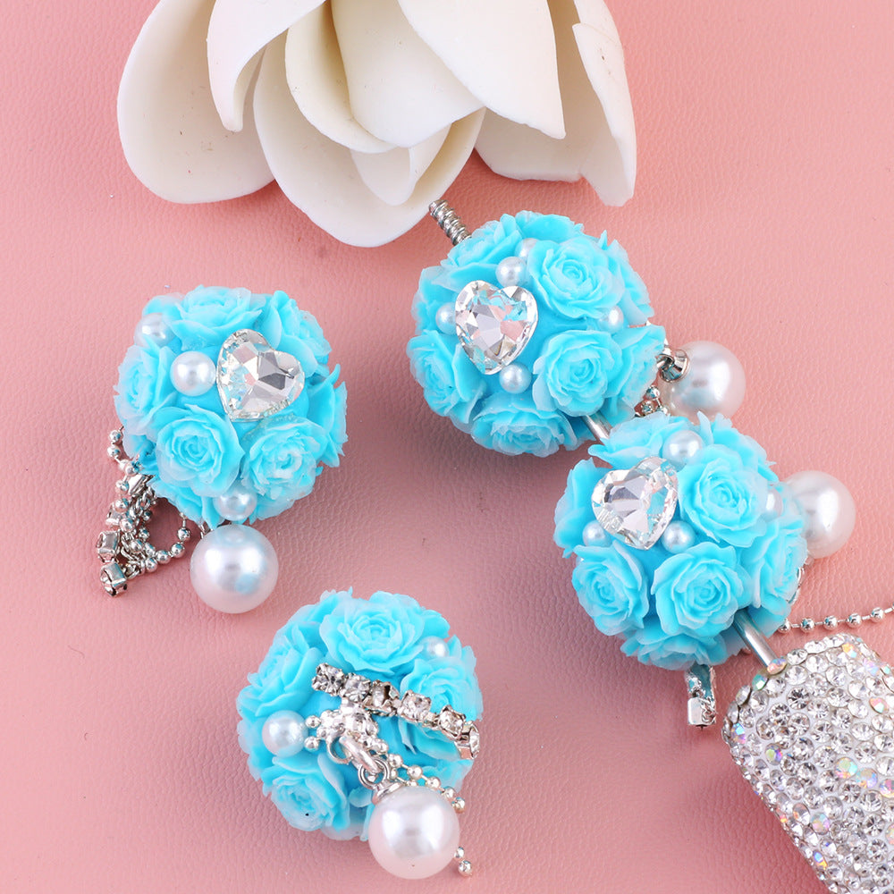 Rose Pearl Tassel Flower Ball