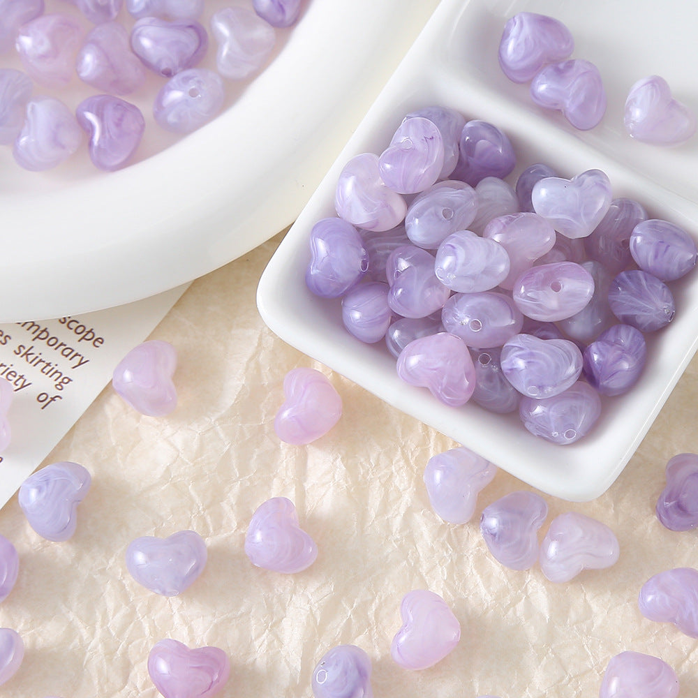 Heart shape beadable beads