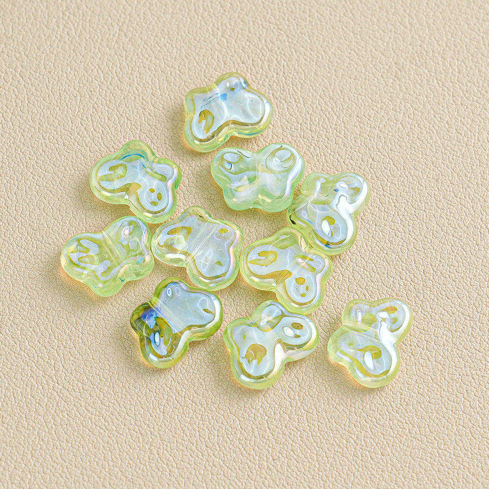 30 pieces of cloud transparent butterfly beads