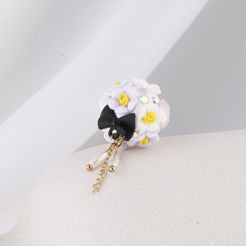 Flower Beads Luminous Gemstone Tassel Flower Soft Clay Beads
