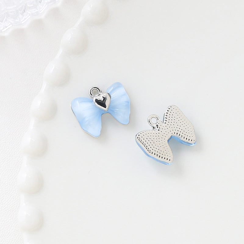 1 pc Sweet Cool Style Bowknot Gold Zircon Pendant