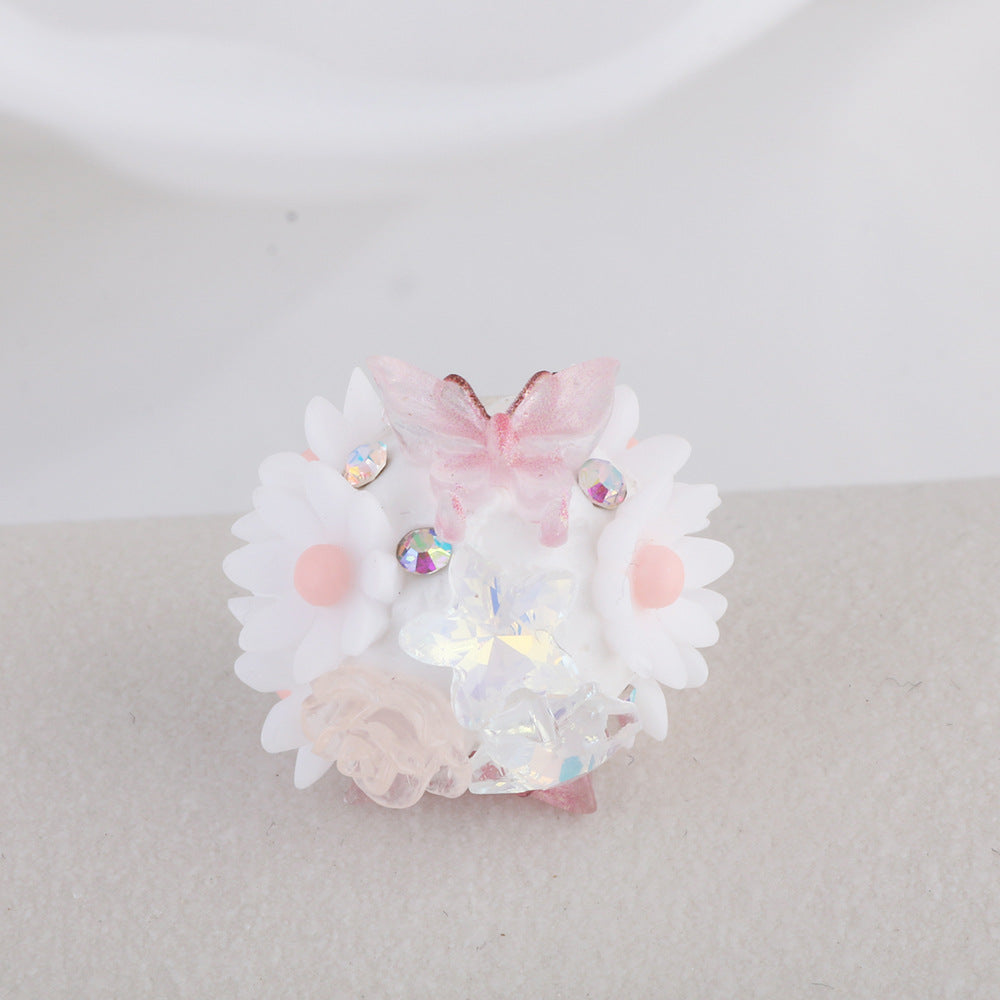 Camellia Flower Cluster Ball Light-Changing Butterfly Soft Clay Drill Ball