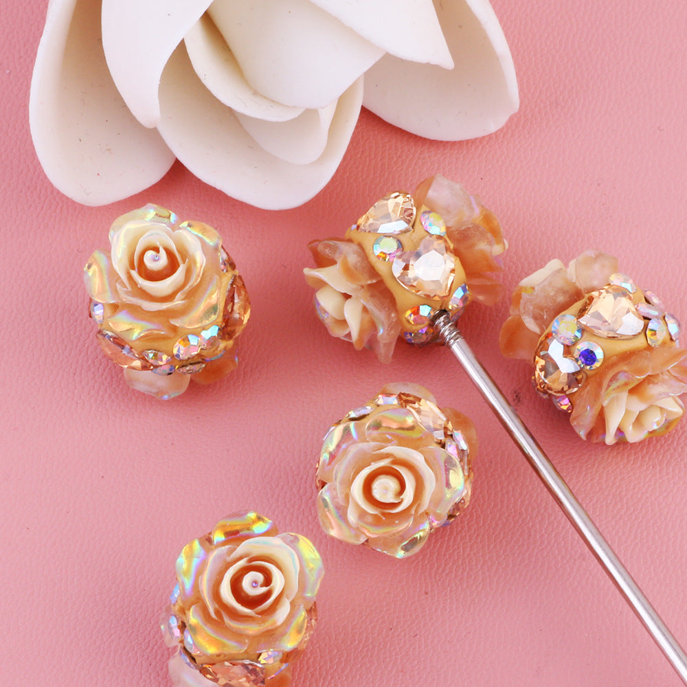 Double-sided Diamond-encrusted Rose Flower Soft Clay Diamond Ball