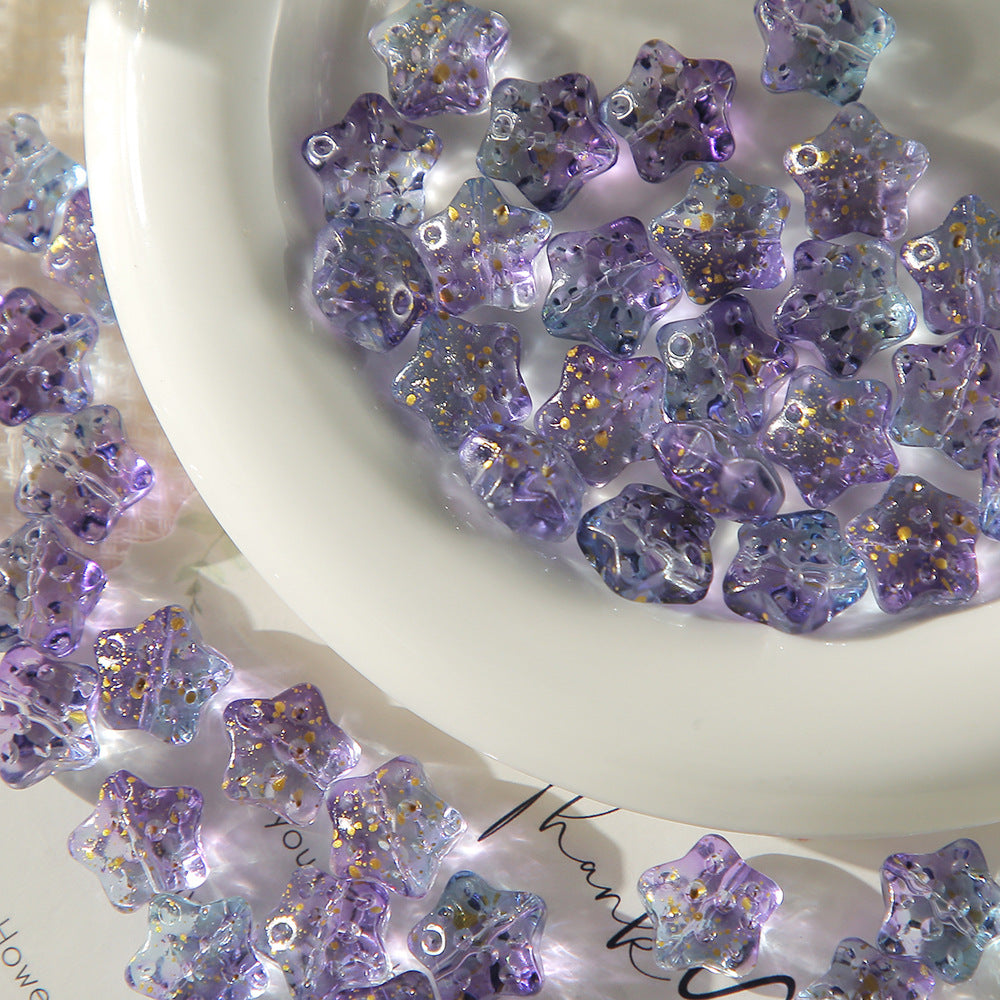 Five-pointed Star Glass beadable Beads Gradient Star