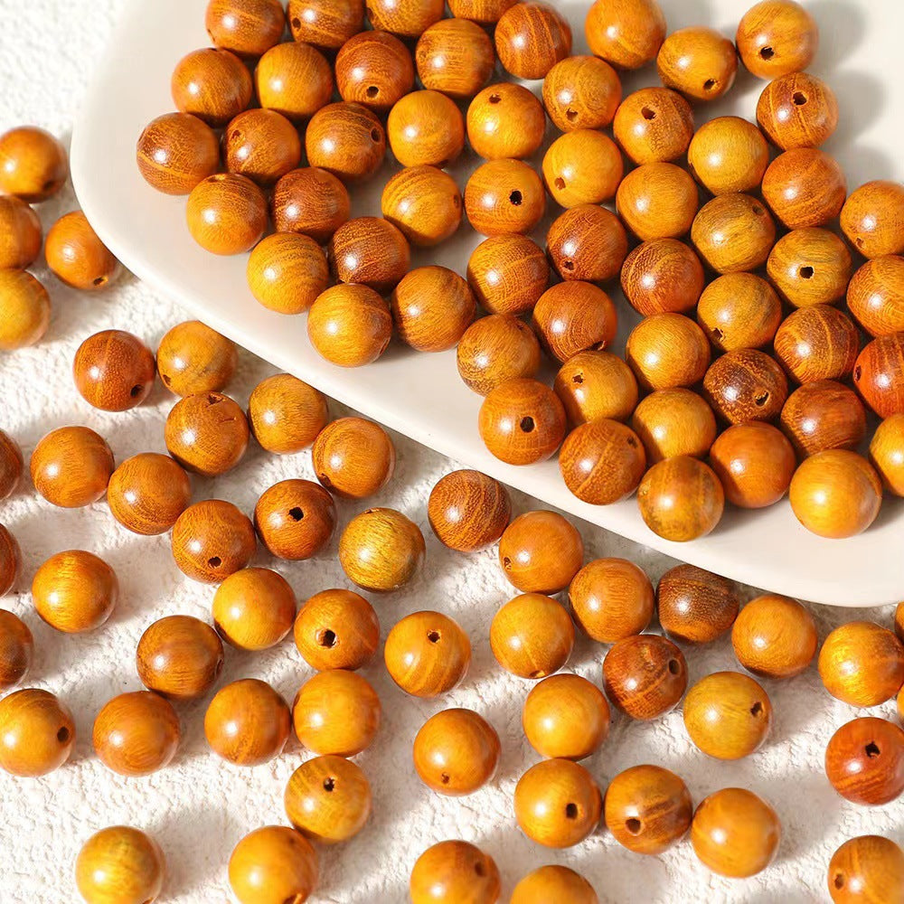 8MM Wooden Beads Loose Beads Ancient Style Natural Solid Wood Round Beads