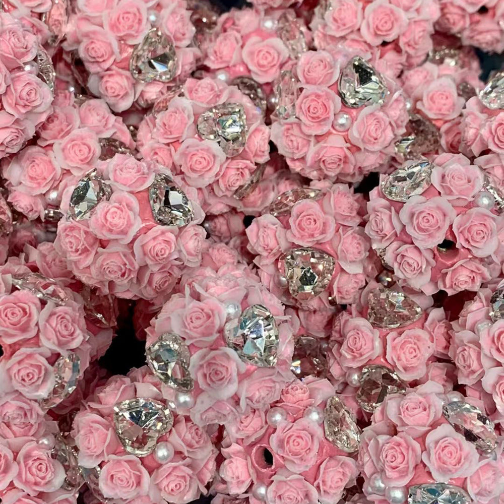Luminous Four-sided Heart Zircon Rose Ball