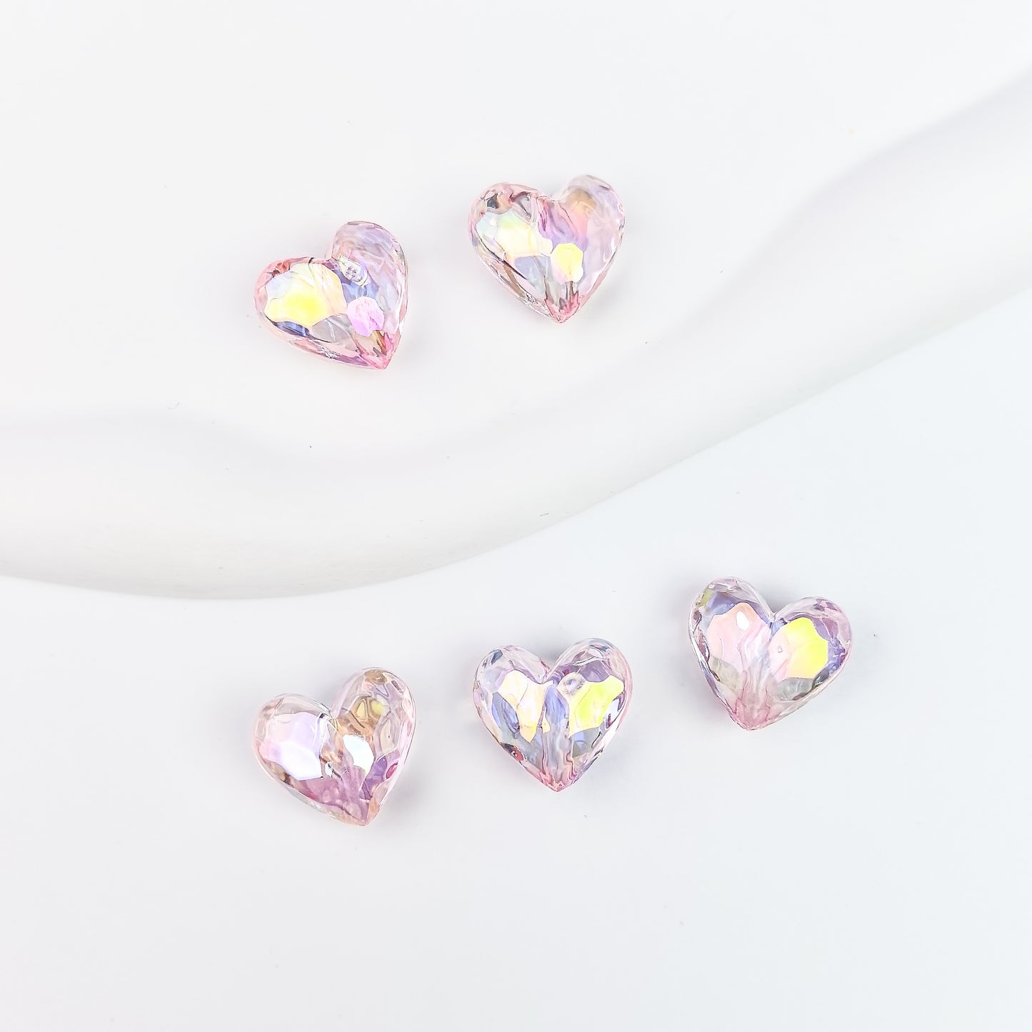 Transparent Acrylic UV Colorful Star Through Hole Beads