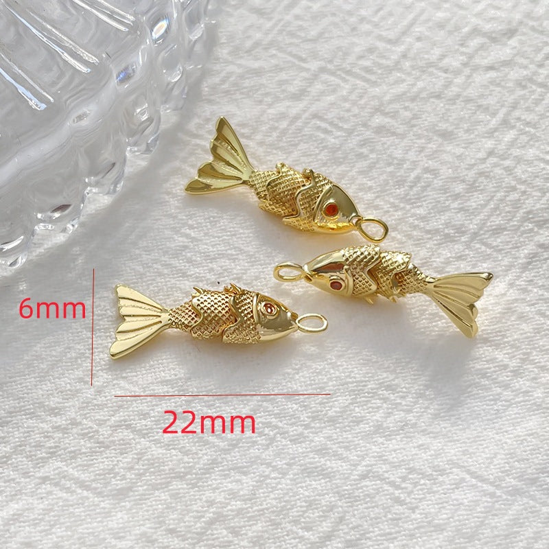 1 pc Metal Fish Pendant DIY Handmade Jewelry