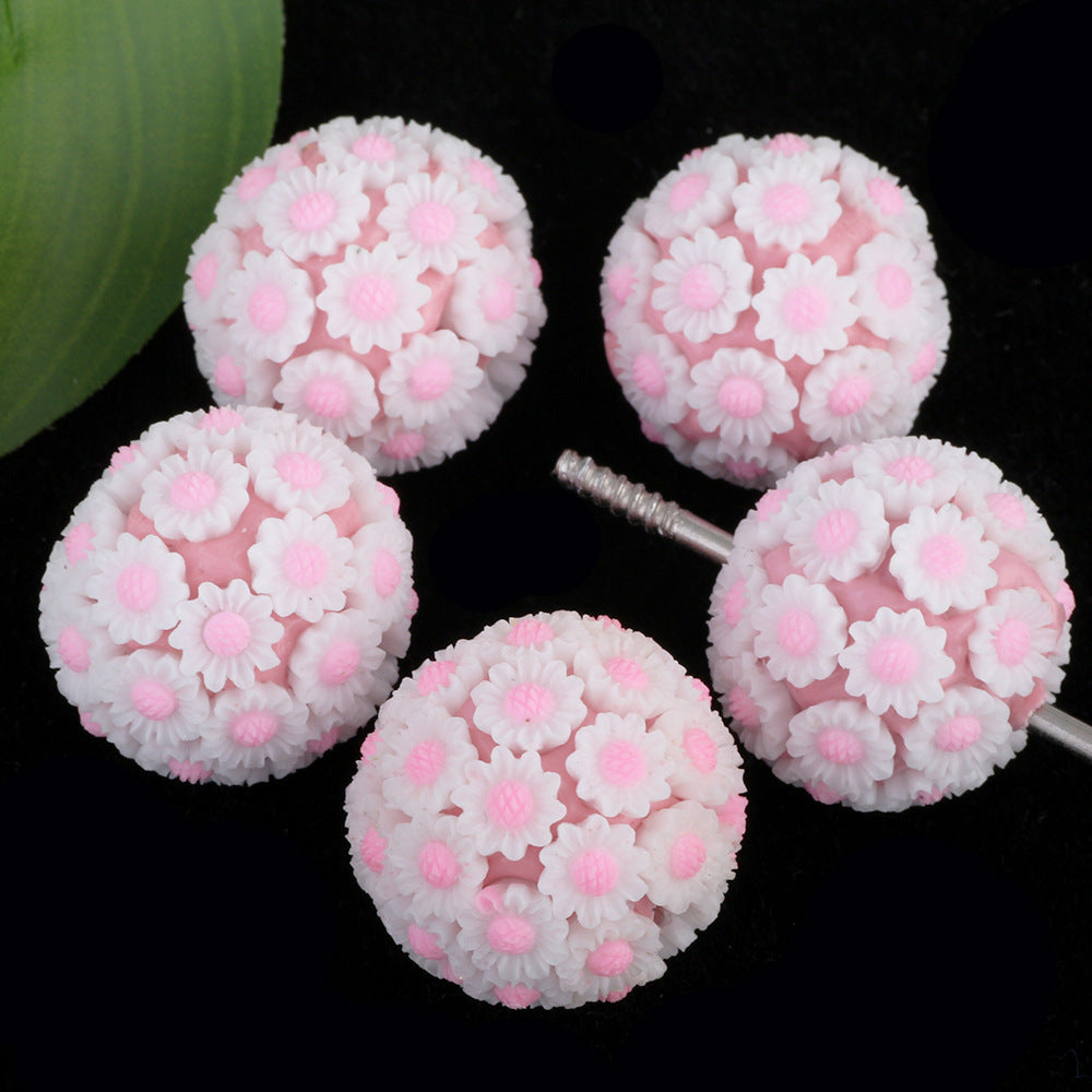 2CM Sunflower Ball Soft Clay Beads