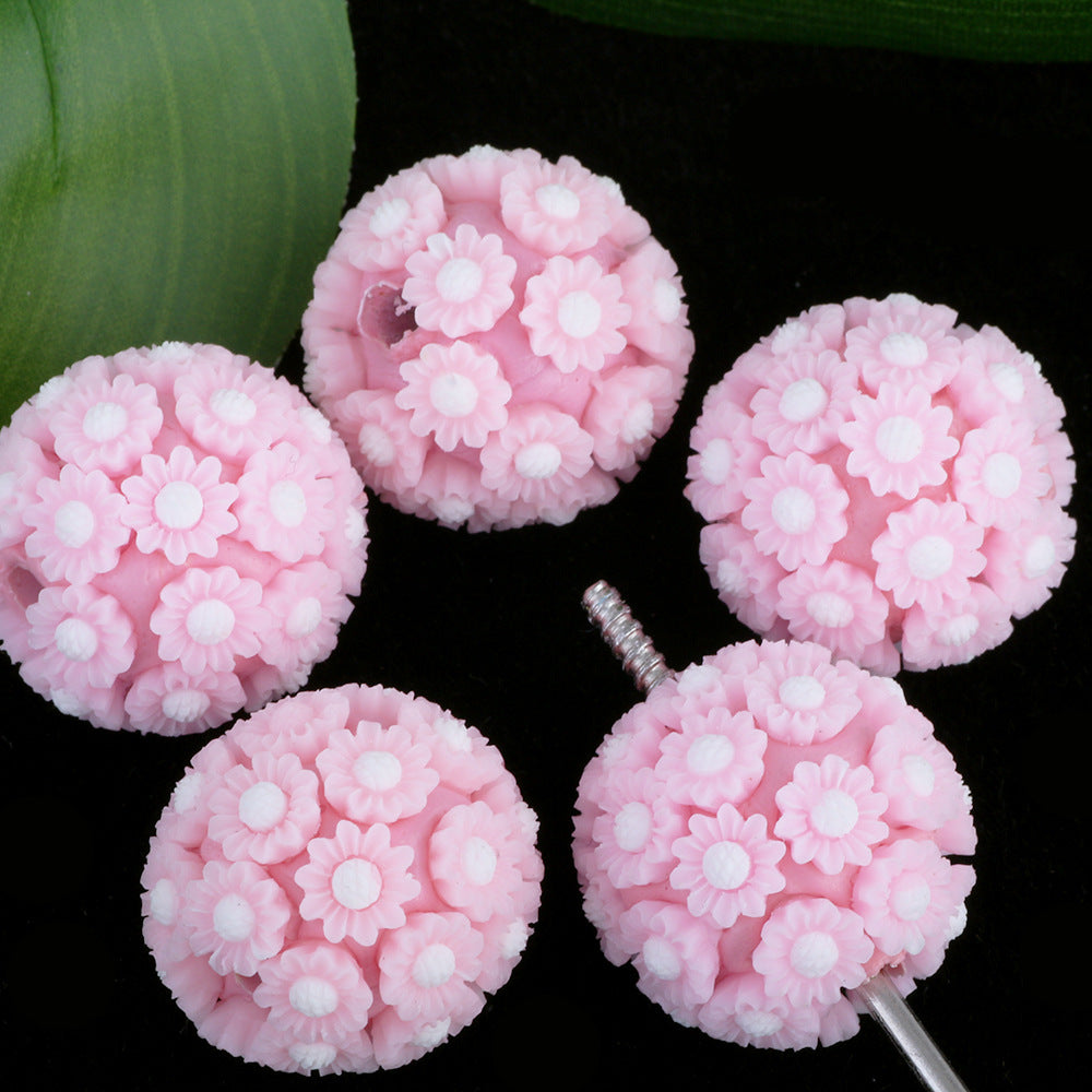 2CM Sunflower Ball Soft Clay Beads