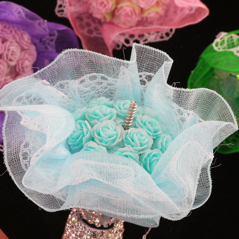 Artificial Flower Bouquet Ball Acrylic Beads