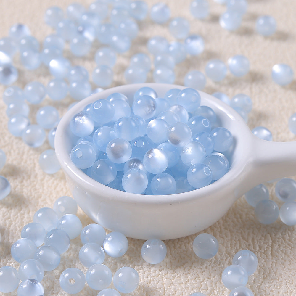 6-12mm cat eye glass beads