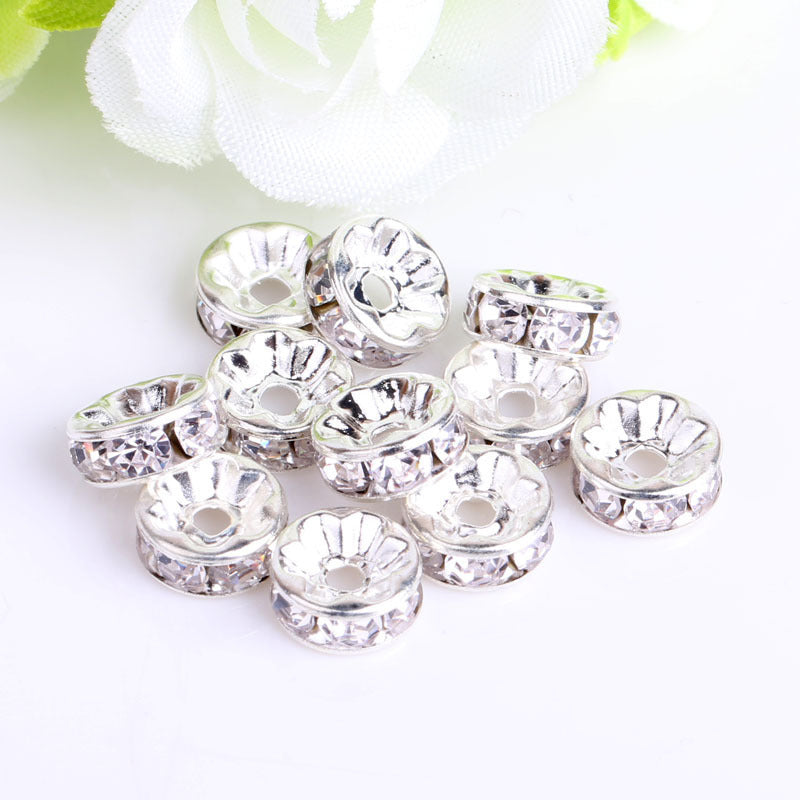 Colorful Diamond Ring Spacer Beads