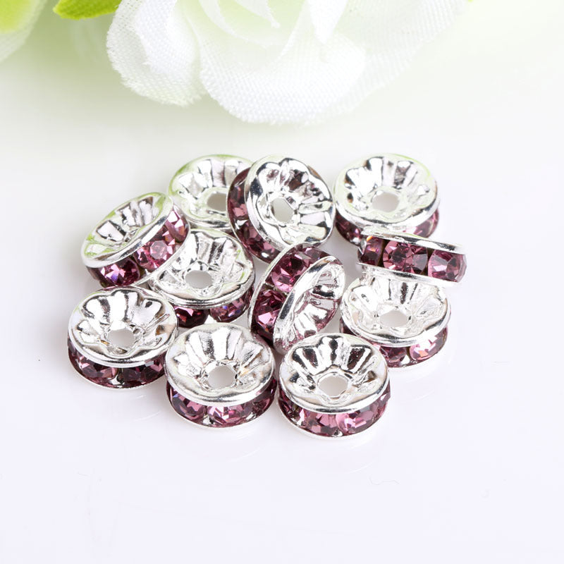 Colorful Diamond Ring Spacer Beads