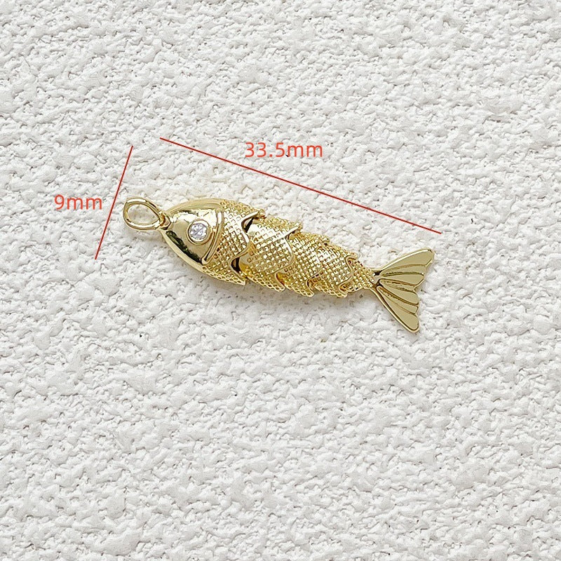 1 pc Metal Fish Pendant DIY Handmade Jewelry