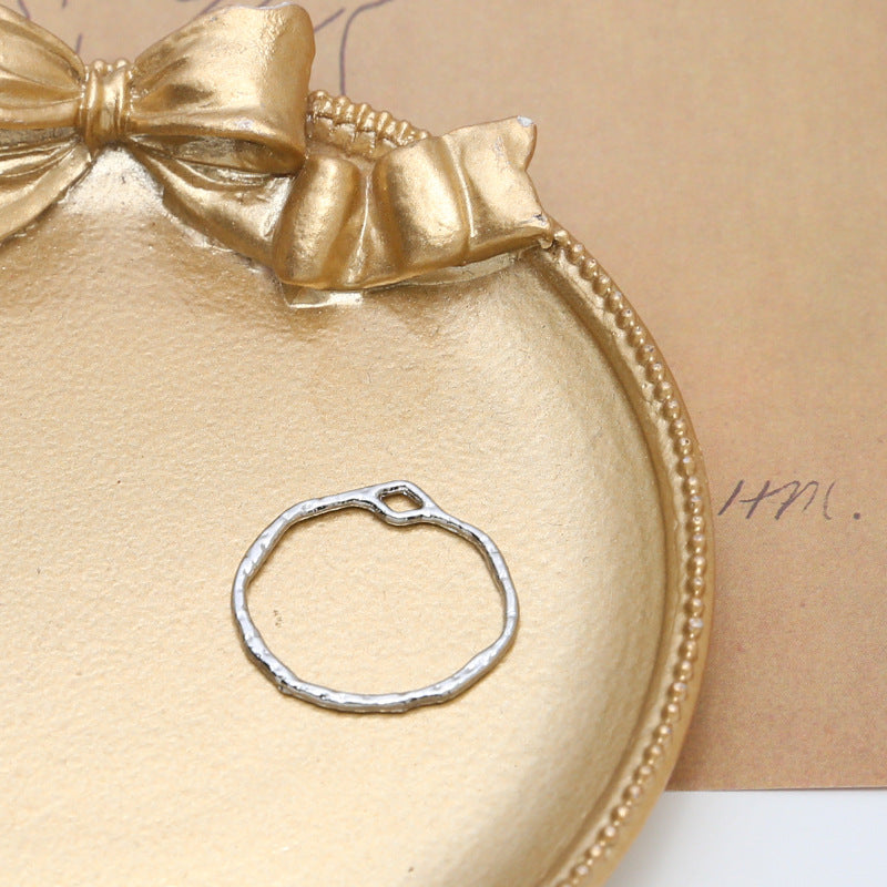 Alloy Irregular earrings Geometric Round Wrinkled Hollow Frame
