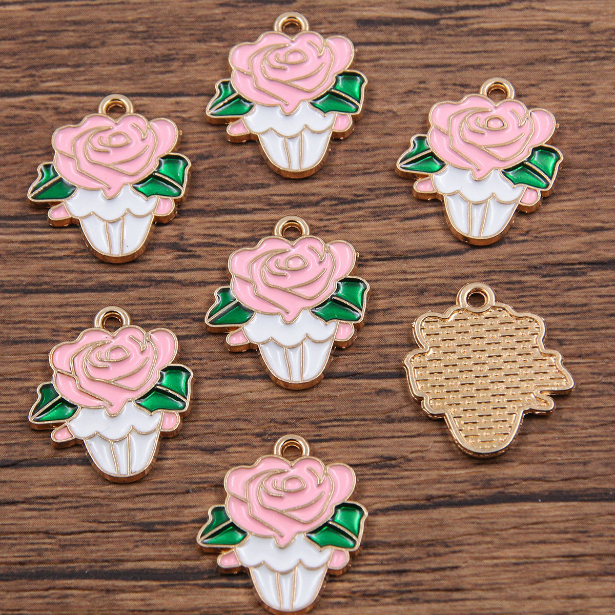 16 Multi-Color Valentine's Day Oil Drop Heart Rose Flower Letter Lip Envelope Charms