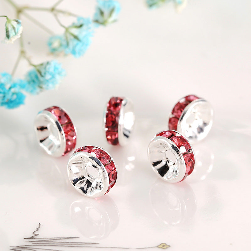Colorful Diamond Ring Spacer Beads