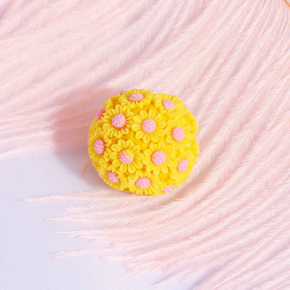 Simulated Double-Layered Irregular Color Rose Beads