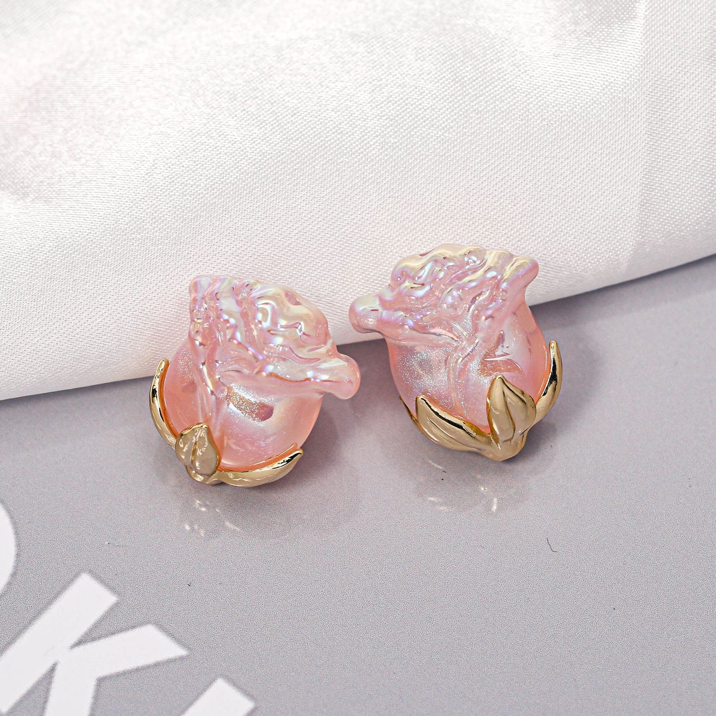 Electroplated Straight Hole Rose Beads