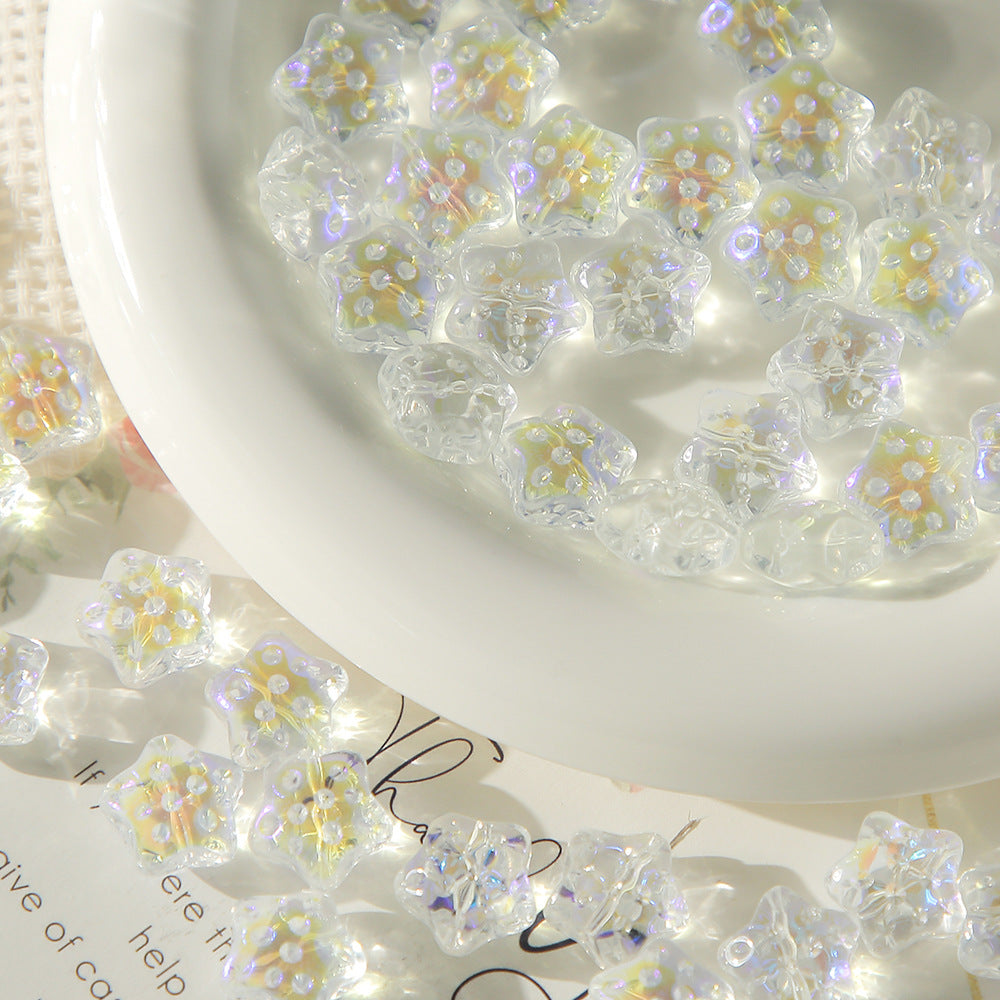 Five-pointed Star Glass beadable Beads Gradient Star