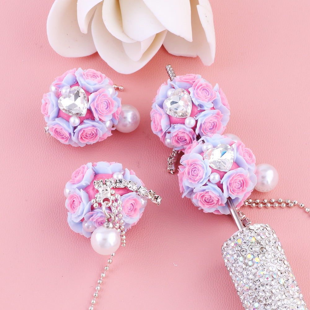 Rose Pearl Tassel Flower Ball