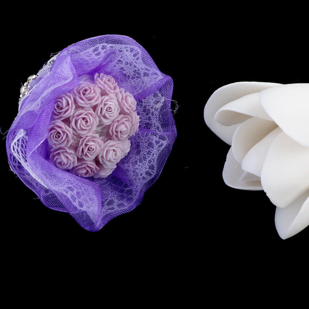 Artificial Flower Bouquet Ball Acrylic Beads