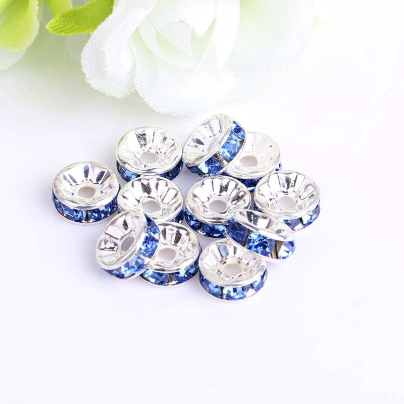Colorful Diamond Ring Spacer Beads
