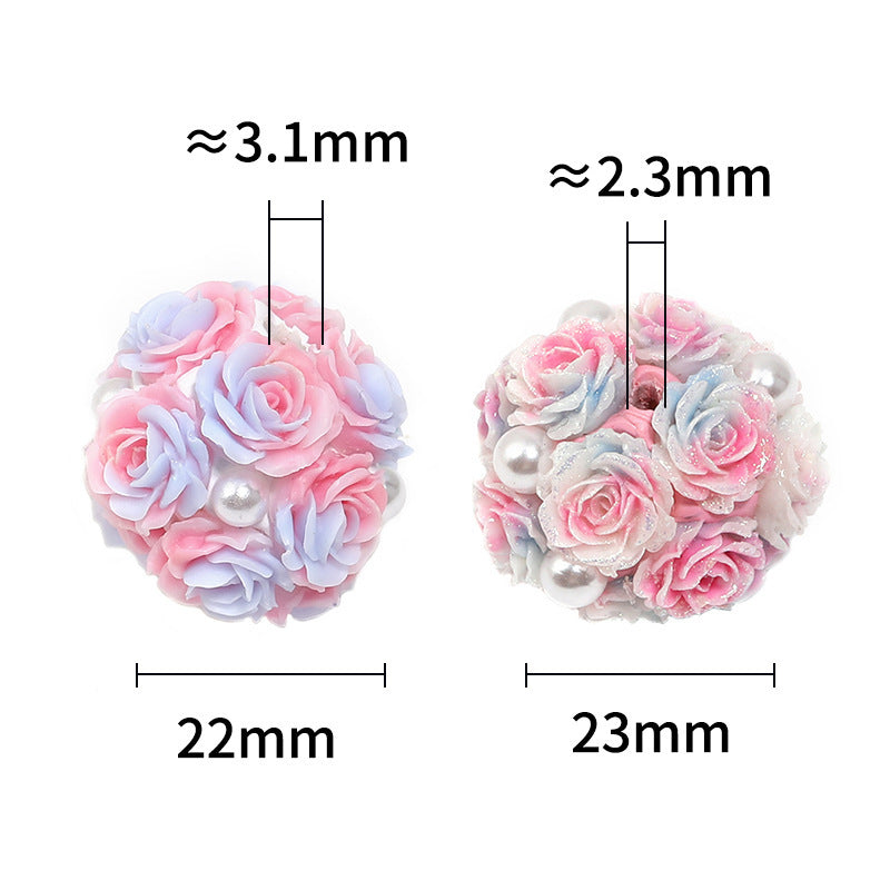 Simulated Soft Rose Clay Drill Ball