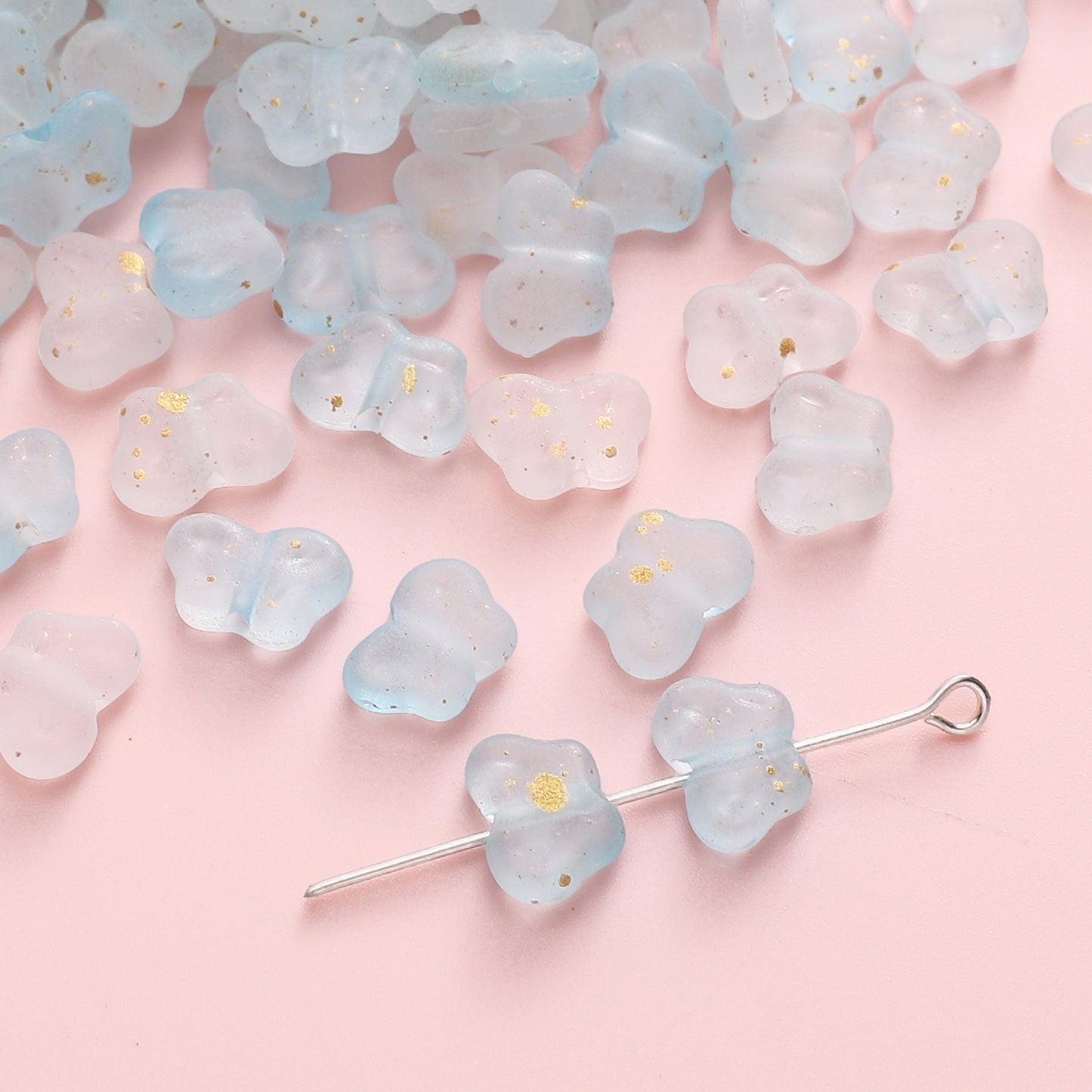 Small Butterfly Beaded Acrylic 10*7 Gradient Butterfly