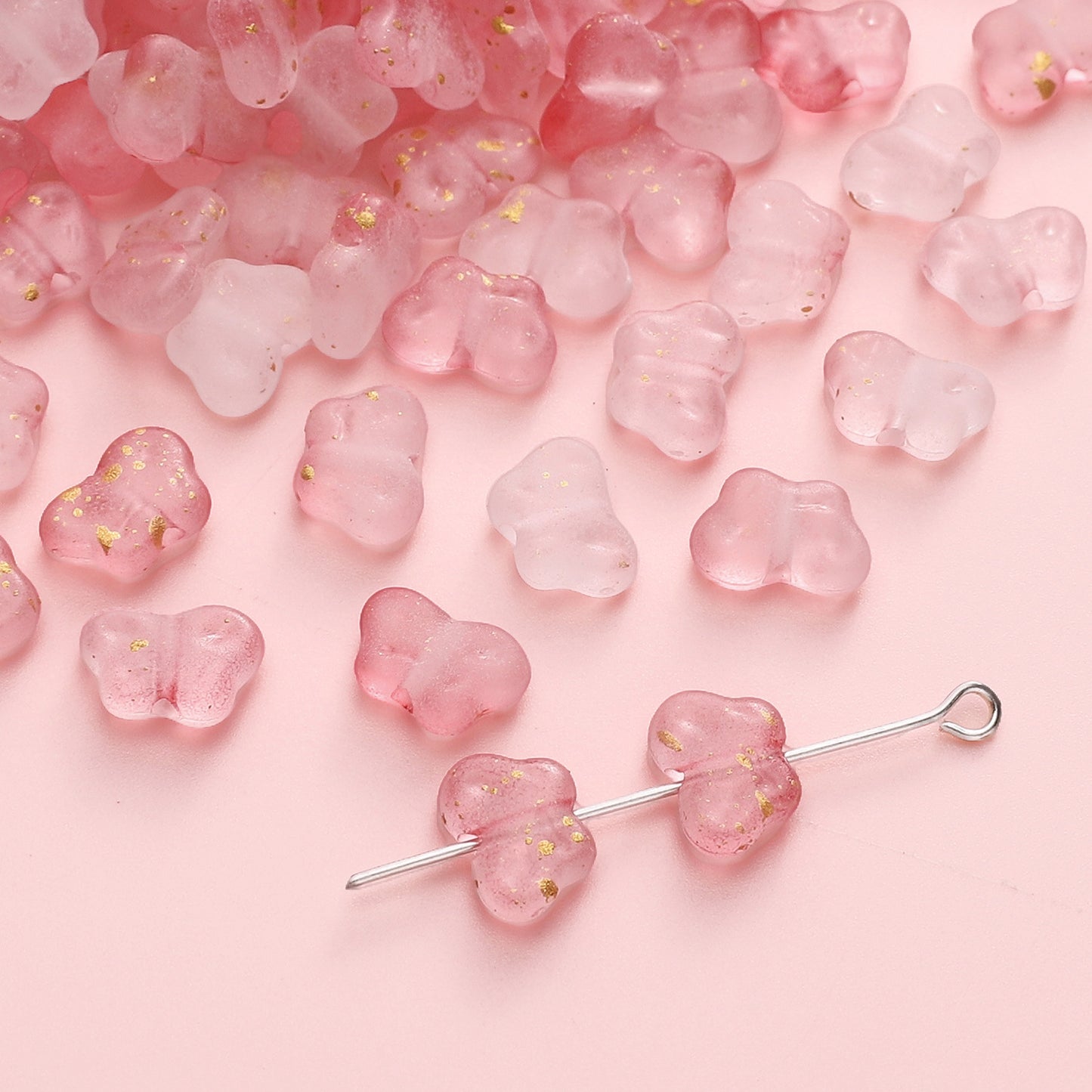 Small Butterfly Beaded Acrylic 10*7 Gradient Butterfly