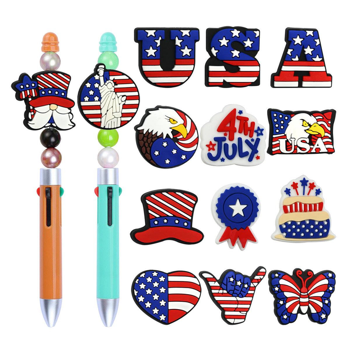 Independence Day Series Silicone Focus Beads Silicone Focus Beads