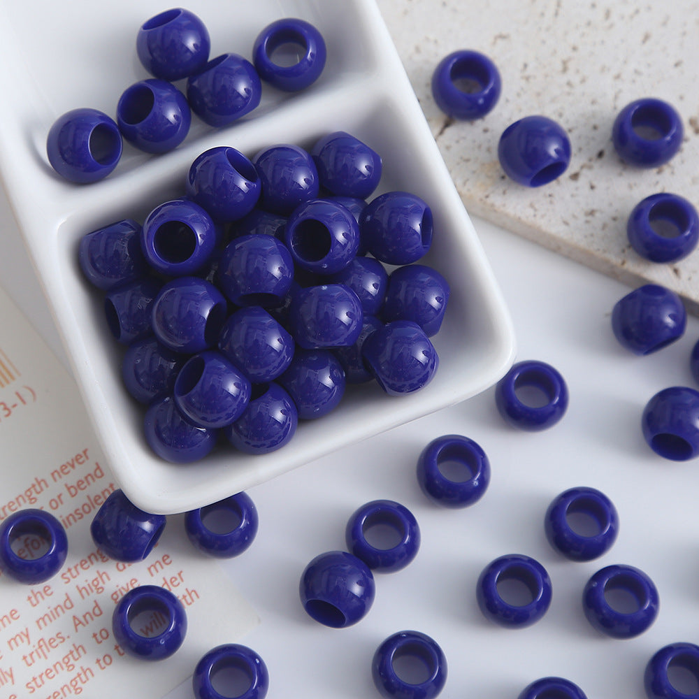 Dopamine Color Series Solid Color Acrylic Large Hole beads