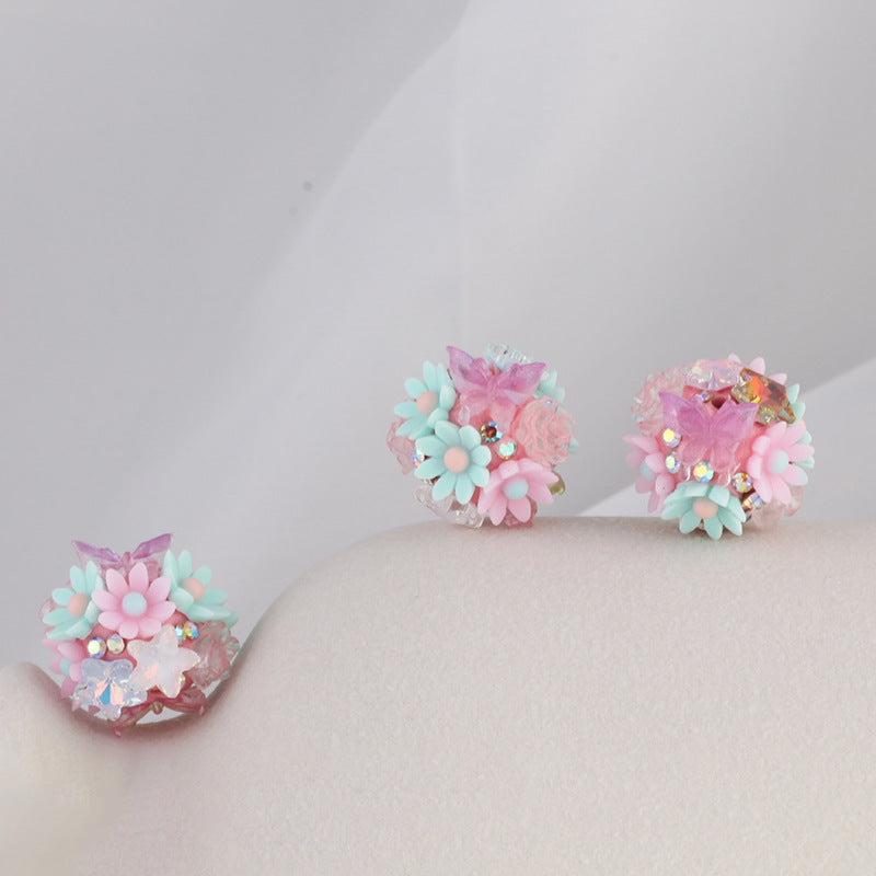 Camellia Flower Cluster Ball Light-Changing Butterfly Soft Clay Drill Ball
