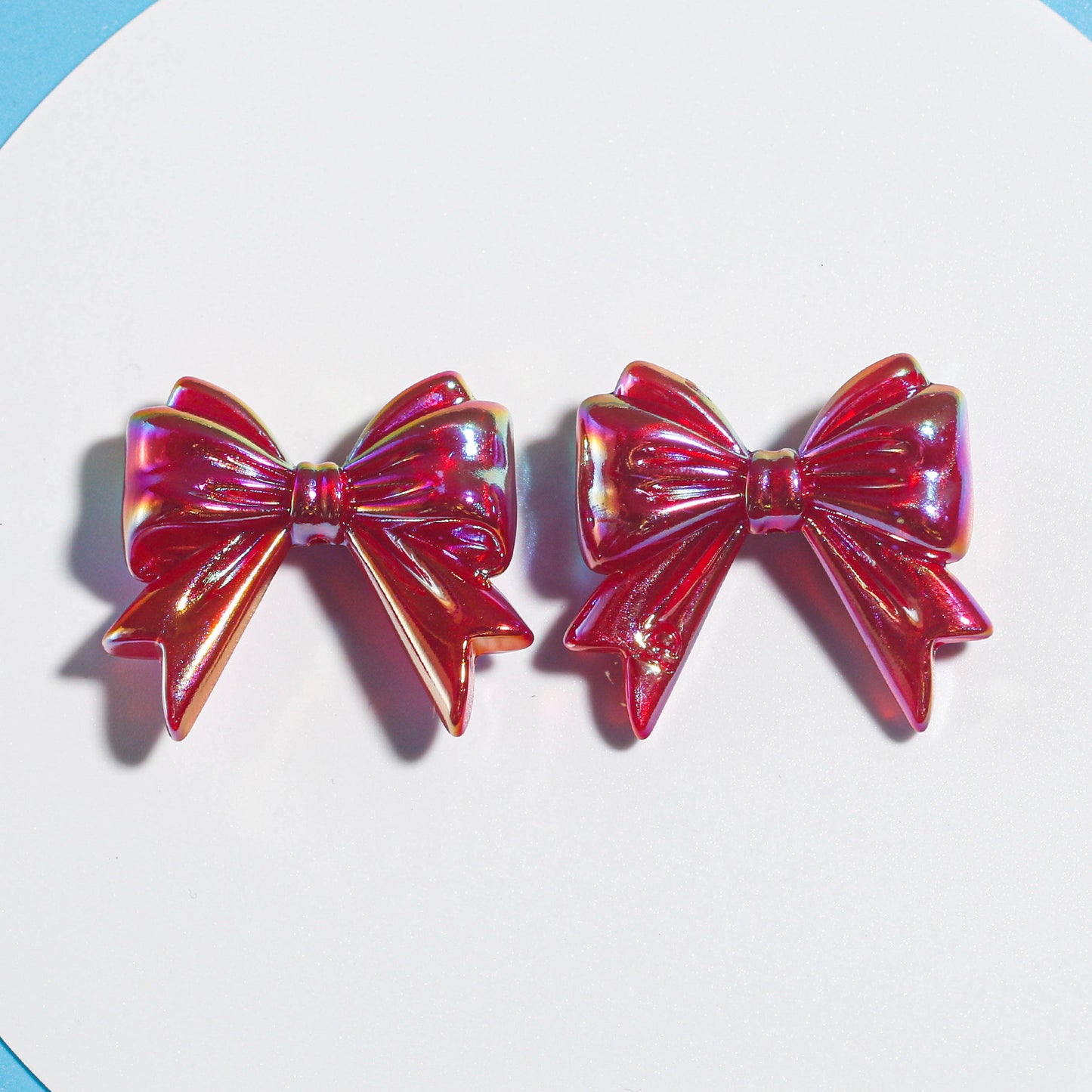 Dark Straight Hole through Hole Ribbon Bowknot Beads
