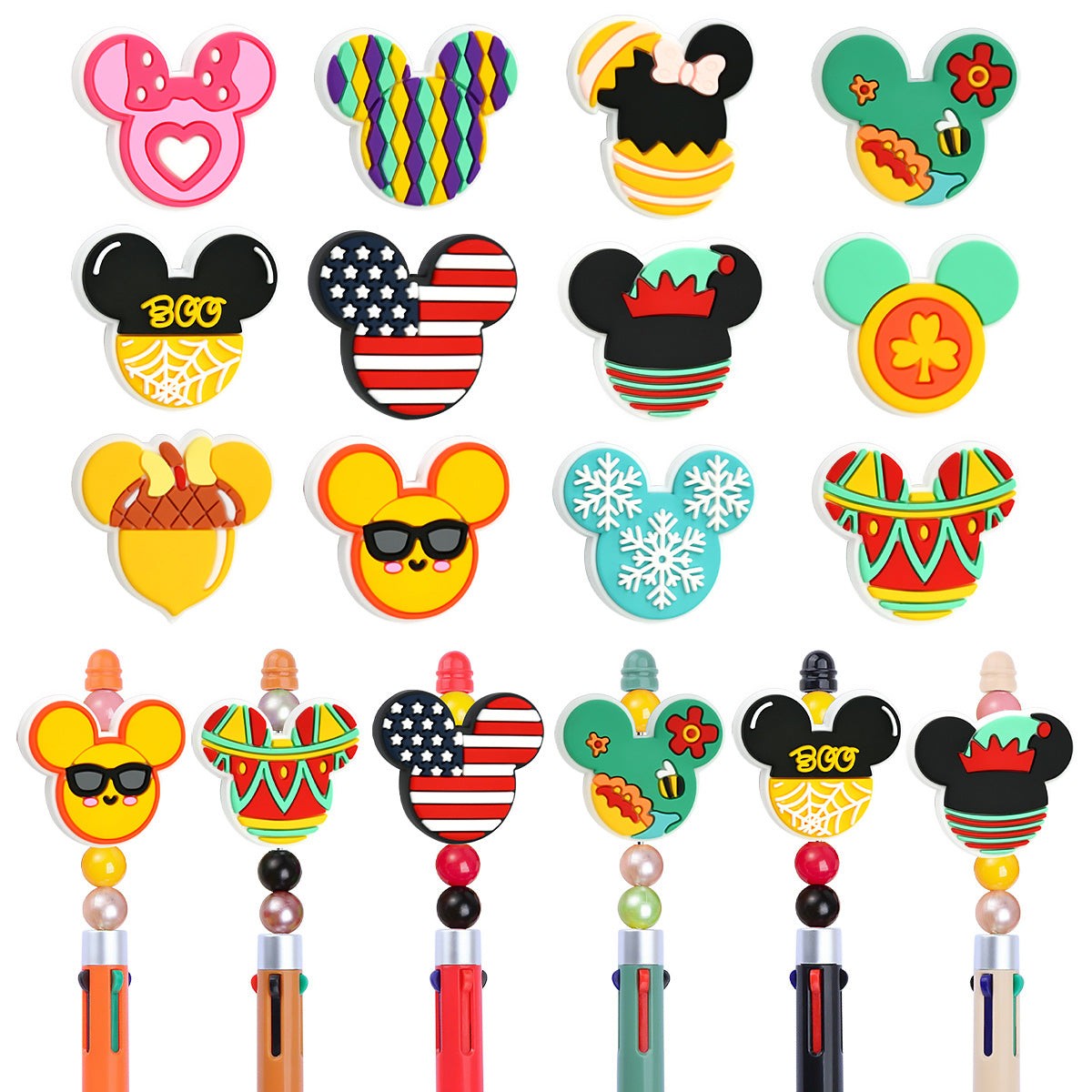 Cute Mickey Head Fun Cartoon Silicone Focus Beads