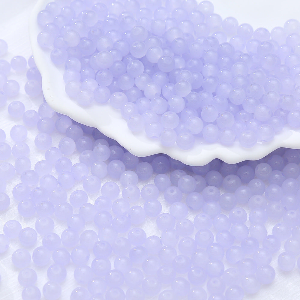 6-10mm Imitation Jade Glass Beads Glass Beads Loose Beads