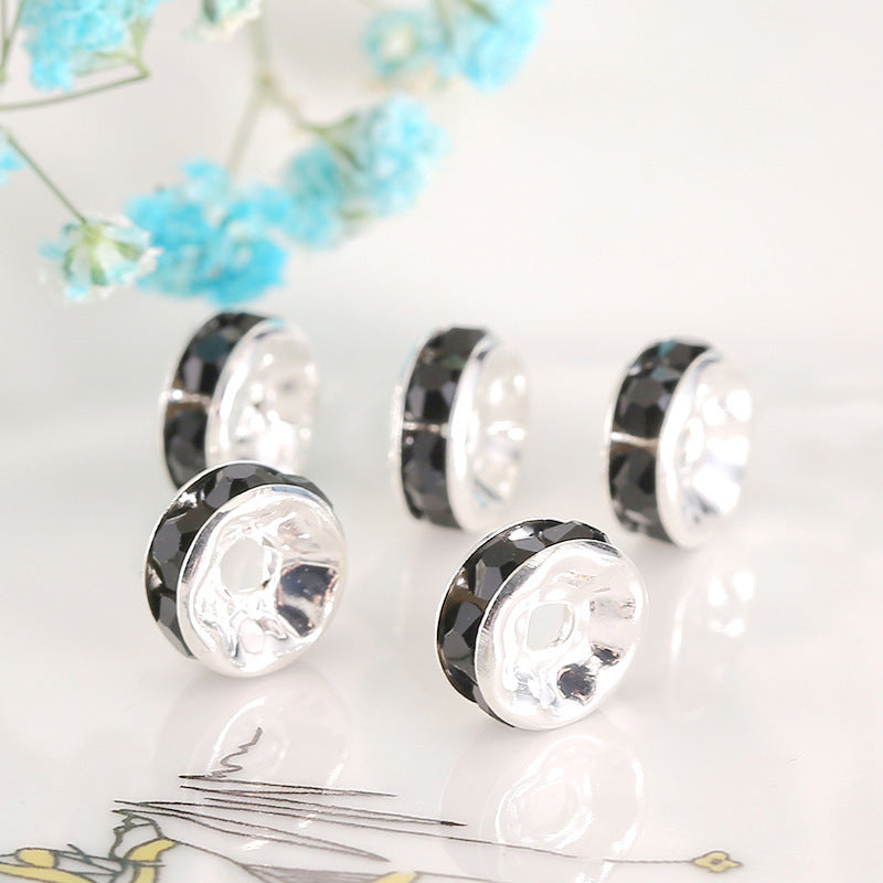 Colorful Diamond Ring Spacer Beads